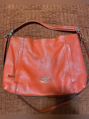 Coach Scout Hobo in Coral Pebbled Leather Bag